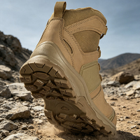 Bottes de randonnée mi-hautes imperméables pour hommes, chaussures de trekking légères, bottes en cuir pour la randonnée