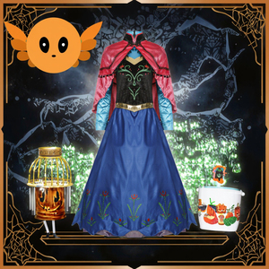 Disfraz de Princesa Elsa Anna para Adultos, el Más Vendido del <span class=keywords><strong>2023</strong></span>, Disfraz de Halloween con Capa para Mujer, DISP-013 - Product Image 3