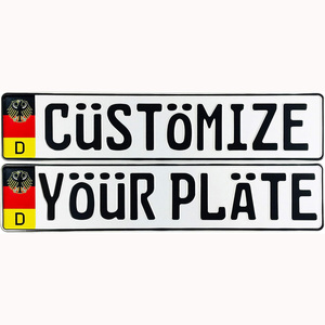 Tùy Chỉnh Châu Âu Lưu Niệm Nhôm Kim Loại Dập Nổi Khắc Xe Số Tấm Giấy Phép Xe Tấm - Product Image 3