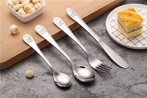 Forchetta per Bambini in Acciaio Inox Stile Occidentale Creativa <span class=keywords><strong>a</strong></span> Forma di Orso Lucidato <span class=keywords><strong>a</strong></span> Specchio Resistente Lavabile in Lavastoviglie per Feste - Product Image 2