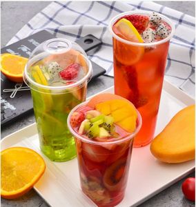 Gobelets jetables personnalisés avec logo imprimé, 90 mm, en PP transparent/givré, écologiques, pour boissons froides et chaudes, avec couvercles et pailles – Vente en gros - Product Image 3