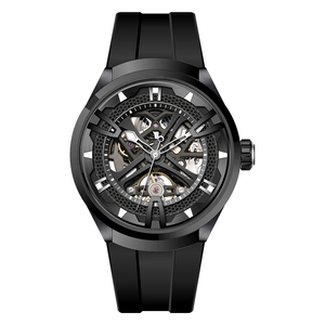 Luxury Hollow Mechanical Watch 50M Waterproof Fluorine Rubber Strap Hard Glass Fashion Sport <b>Wristwatch</b> for Men - Product Image 3