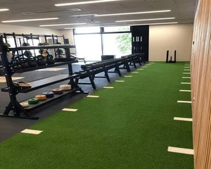 Gazon artificiel de haute densité <span class=keywords><strong>pour</strong></span> terrain de football de simulation de gym, gazon extérieur résistant à l'usure, motif de cryptage numérique - Product Image 4