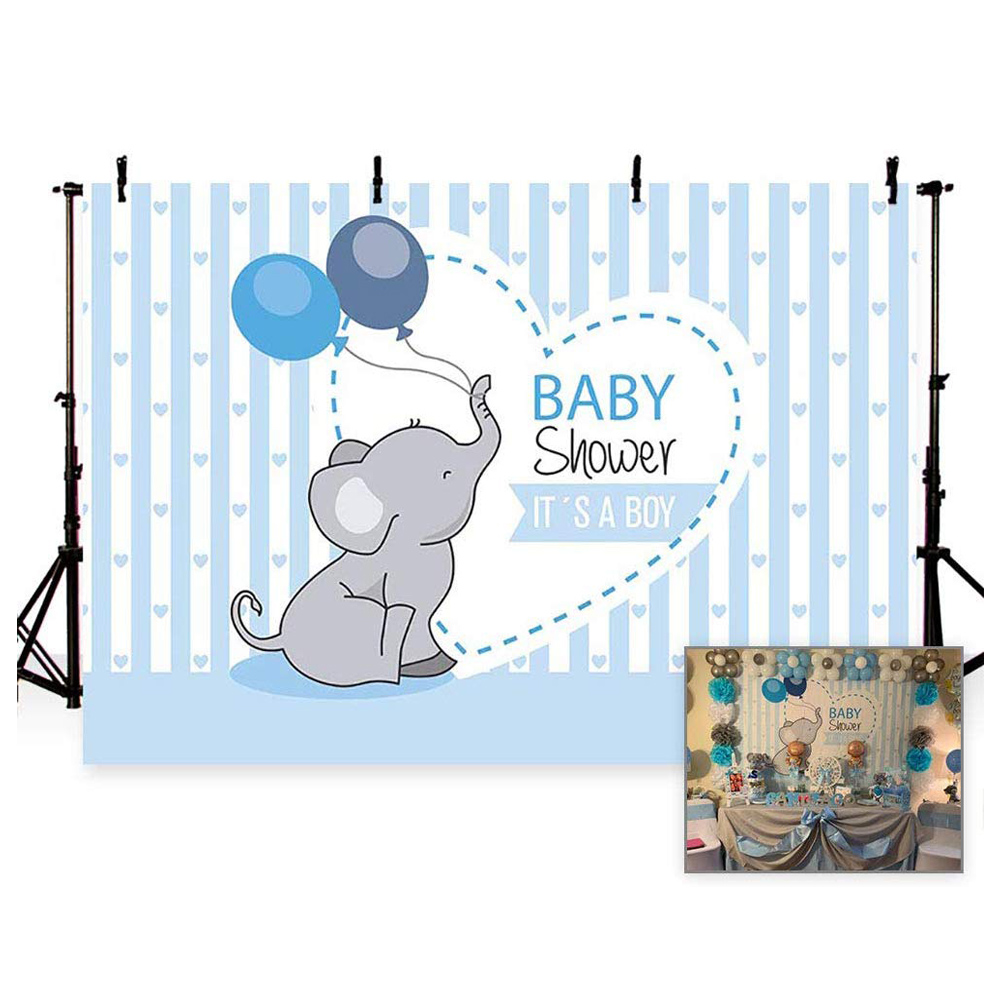 Праздничный декорационный баннер для мальчика, фон для фотосъемки с изображением слона и слоненка