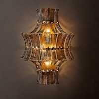 Applique murale en verre de luxe moderne pour chambre à coucher, lampe murale de chevet pour villa