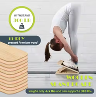 Planche d'étirement de mollets en bois écologique, pliable et réglable, populaire pour la maison, avec impression sérigraphique