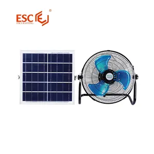 Factory direct save energy solar fan rechargeable 25w 12 gears display 12v dc outdoor solar charging fan