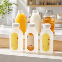 Étiquettes de bouteilles de jus imperméables personnalisées, autocollantes résistantes aux hautes températures pour l'emballage des boissons