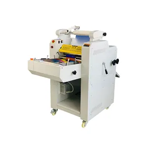 FM-390 Automatic Single Side Laminator 350mm/13.7'' Paper Feeding And Cutting Electric Hot Roll Paper Laminating Machine