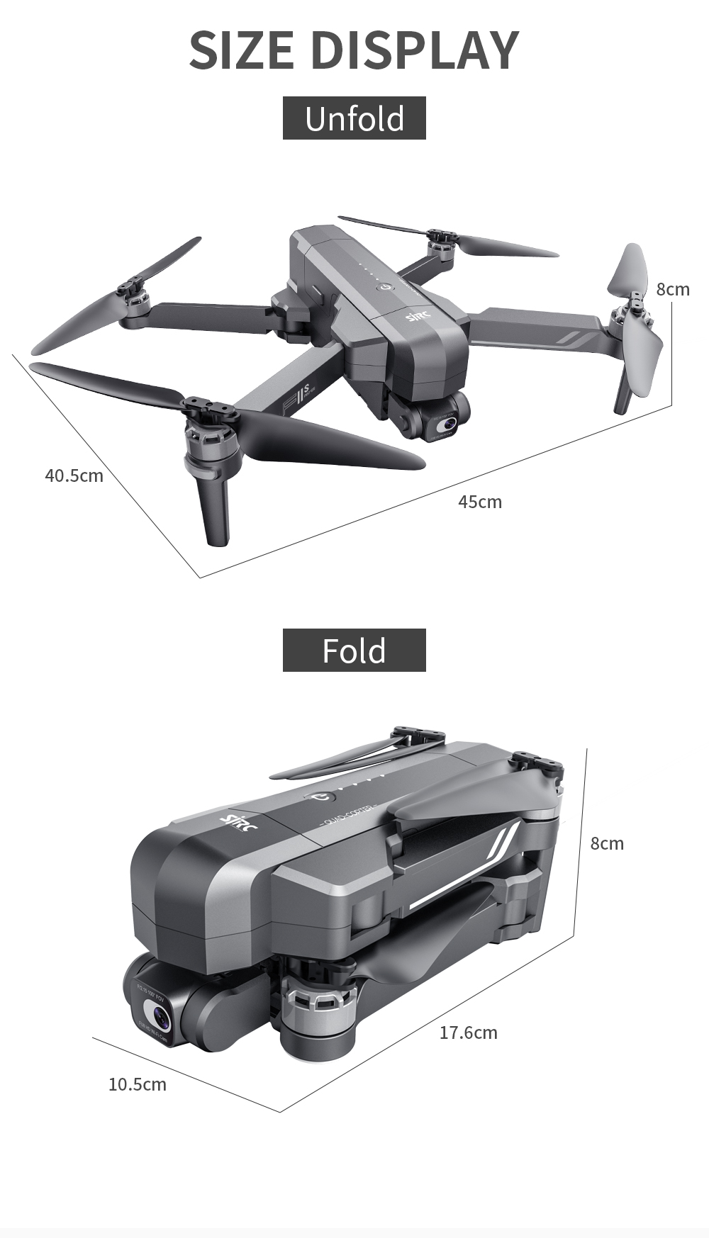 HOSHI SJRC F11S 4K PRO+ RC Drone - 6KM Image Transmission