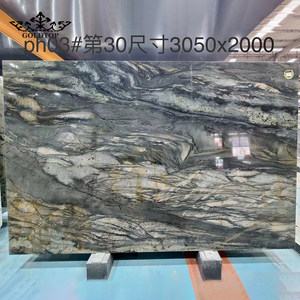 Goldtop Polished Natural <b>Stone</b> Ink Wash <b>Painting</b> Vein Luxury Shangri La Brown Quartzite Slab For Residential Building Wall - Product Image 6