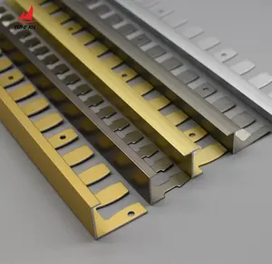Profil Tepian Fleksibel Anodized Aluminium, Trim Tepi Lantai Logam Radius Tepi