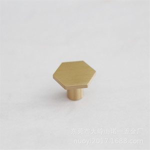 Octagonal Brass Drawer Handle Pure <b>Copper</b> 22x18 Minimalist Furniture <b>Knob</b> Durable Cabinet Hardware - Product Image 1