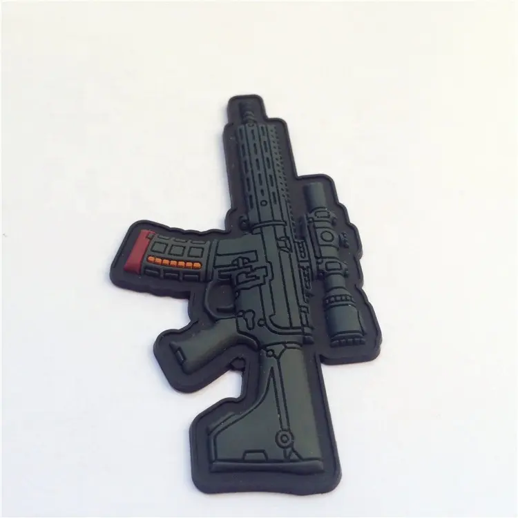Factory custom günstige 3D pvc gummi pistole patch