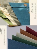 Nouvelle Enveloppe Vintage A4 en Papier Kraft avec Liens de Fermeture, Pochette de Rangement Épaissie, Classeur de Documents, Logo Personnalisé pour Entreprise et Bureau