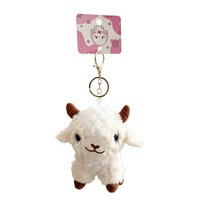 Nouveau produit : Porte-clés en peluche mignon et créatif en forme de mouton de dessin animé, idéal comme jouet pour enfant, pendentif pour sac d'école, cadeau promotionnel en gros