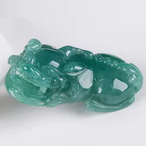 Customized craved jade Pi Xiu Burma jadeite pendants for collectible