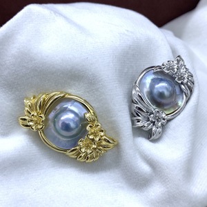 Charm Unisex de Plata 925 con Perla Mabe Blanca Redonda de 26mm x 40mm, Engaste de Flor, Estilo Clásico, para Collar - Product Image 4