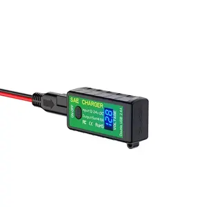 Algemene Waterdichte 12 Tot 24 V Dc Usb Autolader Socket, Met Digitale Display Meter, Het Is Geschikt Voor Auto En Motorfiets