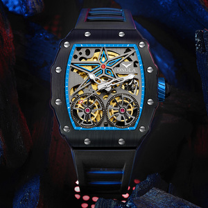 Reloj ONOLA 6829 con Correa de Silicona Suave, Diseño Mecánico de Lujo, Esqueleto, Compra en Línea, Automático, Marca para Hombre, Caja de Acero Inoxidable - Product Image 4