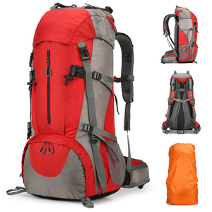 Large Capacity Multiple Compartments Hiking <b>Backpack</b> 70L <b>Lightweight</b> Outdoor Travel Mountaineering <b>Backpack</b> with Rain Cover - Product Image 1