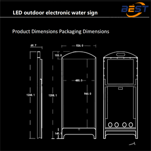 Siêu mỏng bezel kỹ thuật số Bảng menu cho cửa hàng bán lẻ & Trung tâm mua sắm với Built-in loa & 50000mAh pin IP65 đánh giá - Product Image 5