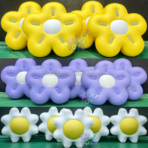 Einkaufs zentren Benutzer definierte aufblasbare Weihnachts fest dekorationen Gelbe PVC aufblasbare lila Blumen für Werbeaktionen - Product Image 2