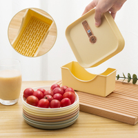 Usine Sans BPA Coloré Incassable Enfants Assiette Ensemble En Plastique Écologique Snack Plat pour Pique-Nique Fête D'anniversaire Gâteau Dessert
