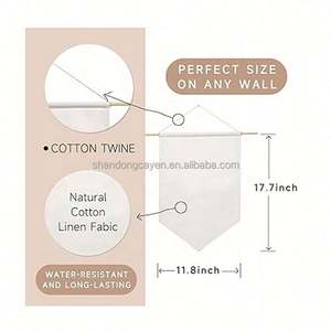 Pancarta Publicitaria Navideña Personalizada de Fábrica 2023, Pancarta de Lona de Algodón en Blanco para Colgar en la Pared, Portátil y Económica - Product Image 2