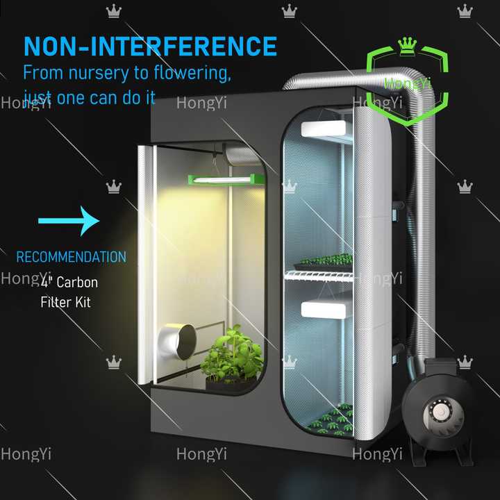 Factory Price OEM/ODM 90*60*135 CM Mylar Fabric Indoor Grow Room Grow Tent Greenhouse Box Grow Box for Plants