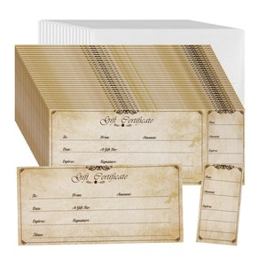 Phong cách Retro chứng từ giấy chứng nhận kinh doanh cổ điển Quà Tặng Giấy chứng nhận trống Thẻ quà tặng cho Spa Salon nhà hàng - Product Image 3