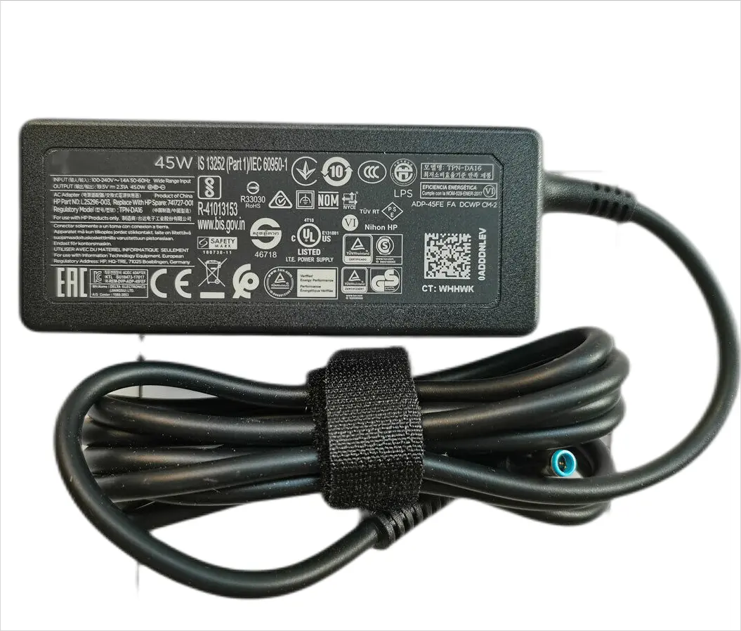 Adaptador de corriente alterna para ordenador portátil HP, HSTNN-LA40 de TPN-CA16 de 19,5 V, 2,31a, TPN-DA16, 45W, azul, original, nuevo