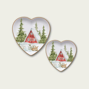 Assiette plate en forme de cœur 25x25 H 3CM - Product Image 1