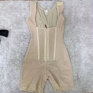 Women's Body Shaper <b>Bodysuit</b> High Compression Shapewear with Double Tummy <b>Control</b> Open Crotch Zipper - Product Image 4