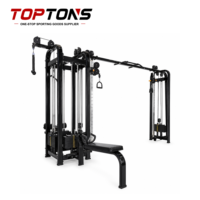 TOPTONS Gym multifonctionnel à 5 stations robuste, équipement de fitness commercial pour 5 personnes