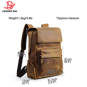 Sac à dos pour homme en cuir véritable vintage personnalisé Fermeture à glissière Nylon Mode Fait main Sac d'école Sac de voyage pour l'été l'hiver - Product Image 2