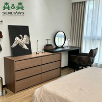 Commode murale moderne SLS avec tiroirs multiples, meuble de rangement de luxe haut de gamme et écologique pour entrée et petit appartement