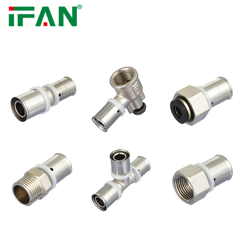IFAN Good Price PEX Al PEX Pipe Fitting Brass Socket Elbow Tee Cap Plug Union Adapter Coupling Valve Brass Threaded Fitting