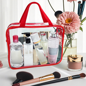 Tùy Chỉnh Lớn Tái Sử Dụng <span class=keywords><strong>PVC</strong></span> Dây Kéo Rõ Ràng Trang Điểm Túi Du Lịch Không Thấm Nước Trong Suốt Mỹ Phẩm Vệ Sinh Cá Nhân Tổ Chức Túi Với Xử Lý - Product Image 4