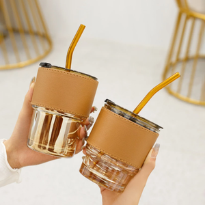 Portavasos de escritorio de cuero personalizado Funda de taza de café reutilizable Taza personalizada Funda de taza ecológica - Product Image 5