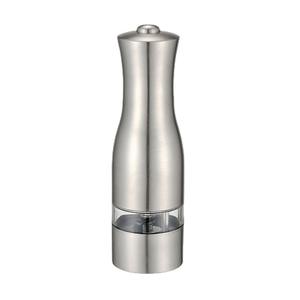 Molinillo de pimienta eléctrico portátil de acero inoxidable Mg707a, con botón de presión y batería, para uso en la cocina - Product Image 1