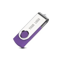 Memoria USB 2.0 Personalizada 2 en 1 de 1 TB a 16 TB para Computadora y Automóvil, Unidad Flash USB de Metal de 128 MB a 128 GB con Logotipo Personalizado Giratorio