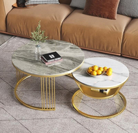 Meilleures tables basses pour la chambre à coucher, le bar à domicile, l'appartement, table basse de conception italienne, table basse ronde en marbre, ensemble de tables basses pour le salon