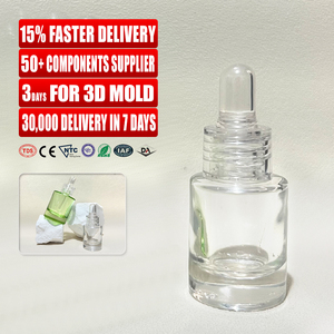 30ml Amber Clear Frosted Flat Shoulder Glass Serum Dropper Bottle Customize Skin Care Packaging 1oz <strong>Hair</strong> Oil Bottle - Product Image 2