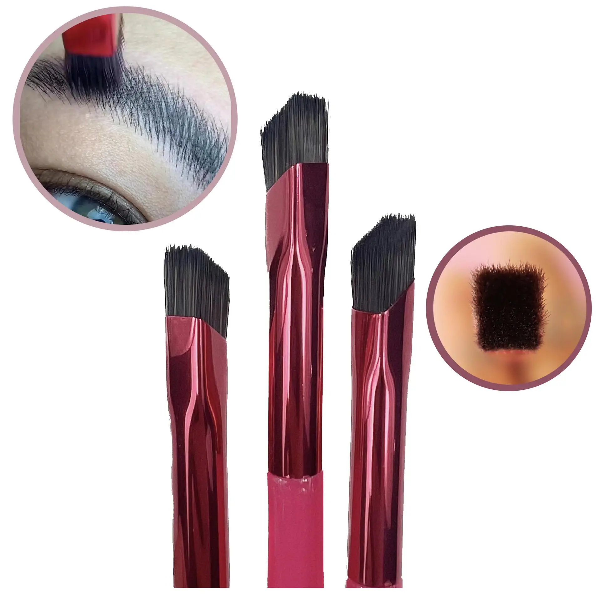 Dc 2023 Nieuwe Trend Vierkante Make-Up Wenkbrauwborstel Platte Top Schuine Helling Speciale Make-Up Vierkante Concealer Natuurlijke Wenkbrauw Tintborstel