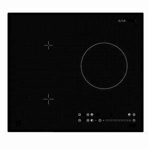 Table de cuisson à induction électrique en céramique, encastrable, avec commandes tactiles à glissière, trois brûleurs, classe A+ en termes d'efficacité énergétique - Product Image 1