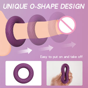 Sexbay, el anillo de silicona líquida más popular para el pene, vibración eléctrica con bloqueo remoto, el anillo púrpura para niños, duradero para juguetes sexuales - Product Image 4