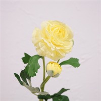 Bunga Ranunculus Buatan Real Touch, Tangkai Bunga Sutra Romantis untuk Dekorasi Bunga di Ruang Tamu Rumah
