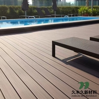 Revêtement de sol en bois composite OEM Planches de terrasse au design moderne avec espace caché Easy Click & Decking étanche en WPC-Bas quantité minimale de commande
