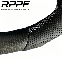 Volant RPPF en fibre de carbone mate avec fonction de chauffage, personnalisable OEM pour Dodge Charger/Challenger Hellcat 2015+